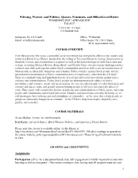 Policing, Protest, and Politics Syllabus