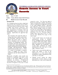 Remote Access to Court Records