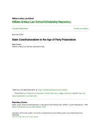 State Constitutionalism in the Age of Party Polarization