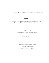 Volatile Changes Caused by Different Factors in Different Types of Chocolate