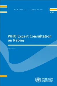 WHO Expert Consultation on Rabies WHO Technical Report Series N