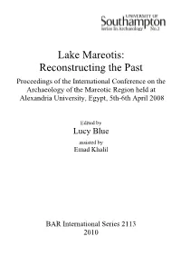 Lake Mareotis: Reconstructing the Past