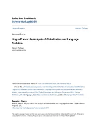 Lingua Franca: an Analysis of Globalization and Language Evolution