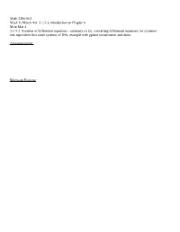Math 2280-002 Week 9, March 4-8 5.1-5.3, Introduction to Chapter 6