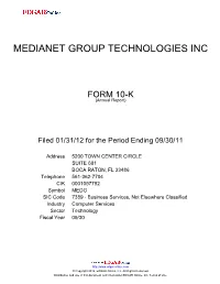 Medianet Group Technologies Inc