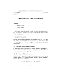 Product Measure and Fubini's Theorem