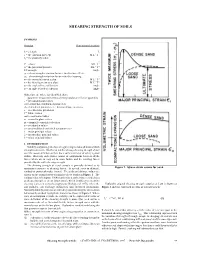 Shearing Strength of Soils