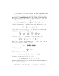 THE RIEMANN CURVATURE TENSOR, JACOBI FIELDS and GRAPHS 1. Geodesic Deviation