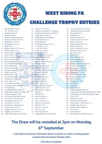 West Riding Fa Challenge Trophy Entries