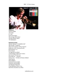 12 Years Lineup Rochesterjazz.Com Headliners: Aretha Franklin Chris
