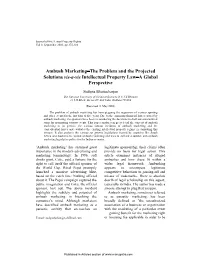 Ambush Marketing-The Problem and the Projected Solutions Vis-A-Vis