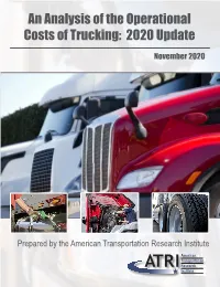 An Analysis of the Operational Costs of Trucking: 2020 Update
