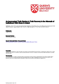 Barriers to Truth Recovery in the Aftermath of Institutional Child Abuse in Ireland