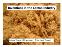 Inventions in the Cotton Industry