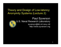 Paul Syverson U.S