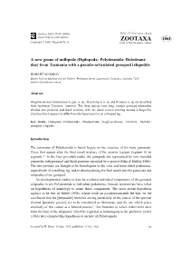 Zootaxa, Diplopoda, Polydesmida, Dalodesmidae, Ginglymodesmus