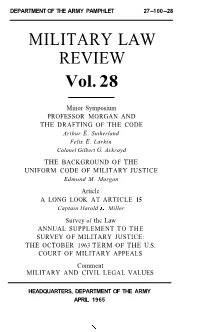 MILITARY LAW REVIEW Vol
