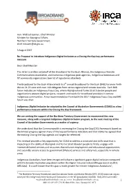 Proposal to Introduce Indigenous Digital Inclusion As a Closing the Gap Key Performance Measure
