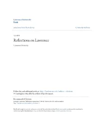 Reflections on Lawrence Lawrence University