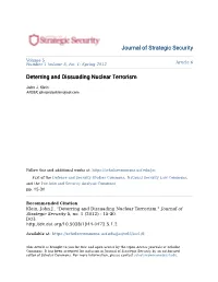 Deterring and Dissuading Nuclear Terrorism
