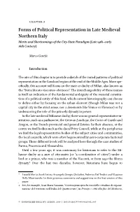 Forms of Political Representation in Late Medieval Northern Italy Merits and Shortcomings of the City-State Paradigm (Late 14Th–Early 16Th Century)