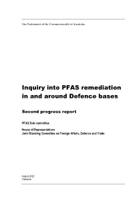 Inquiry Into PFAS Remediation in and Around Defence Bases