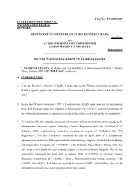 Second Witness Statement of P