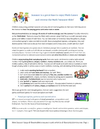 Summer Is a Great Time to Enjoy Math Games and Reverse the Math
