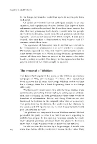 The Removal of Whitlam