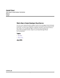 What's New for Oracle Developer Cloud Service E70263-03 July 2016