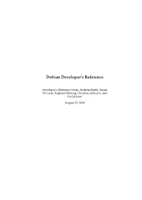 Debian Developer's Reference