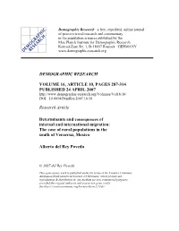 Determinants and Consequences of Internal and International Migration, Veracruz Mexico