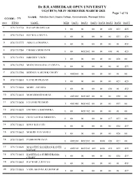 Dr.B.R.AMBEDKAR OPEN UNIVERSITY UG(CBCS) NR IV SEMESTER MARCH-2021 Page 1 of 16 Kakatiya Govt
