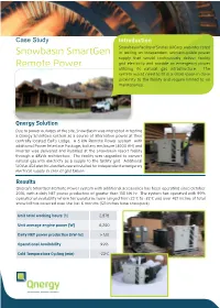 Snowbasin Smartgen Remote Power