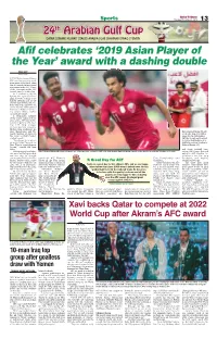 Afif Celebrates '2019 Asian Player of the Year'