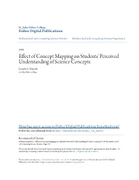 Effect of Concept Mapping on Students' Perceived Understanding of Science Concepts Jennifer L