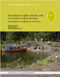 Everyman's Rights and the Code of Conduct on Private Land