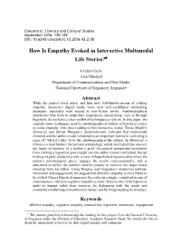 How Is Empathy Evoked in Interactive Multimodal Life Stories?