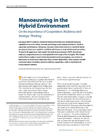 Manoeuvring in the Hybrid Environment on the Importance of Cooperation, Resilience and Strategic Thinking