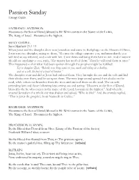 Passion Sunday Liturgy Guide
