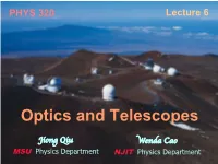 Optics and Telescopes