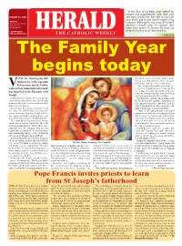 Pope Francis Invites Priests to Learn from St Joseph's Fatherhood