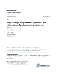 Post-Glacial Biogeography of Trembling Aspen Inferred from Habitat Models and Genetic Variance in Quantitative Traits