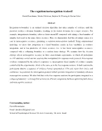 The Cognition/Metacognition Tradeoff