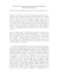 1 the (50) Variations (Not by Beethoven) on a Theme by Diabelli – Monstrosity Or Monument? Professor Peter J. Roennfeldt