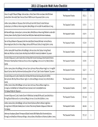 2011-12 Exquisite Multi Auto Checklist