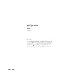 3 SQL Developer User Interface