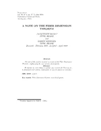 A Note on the Fiber Dimension Theorem