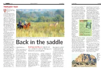 Back in the Saddle Call by Cor Or Malora, Ameliorating the Feasts and More Than One Too Many G&Ts