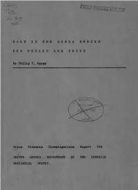 By Philip T, Hayes Trace Elements Investigations Report